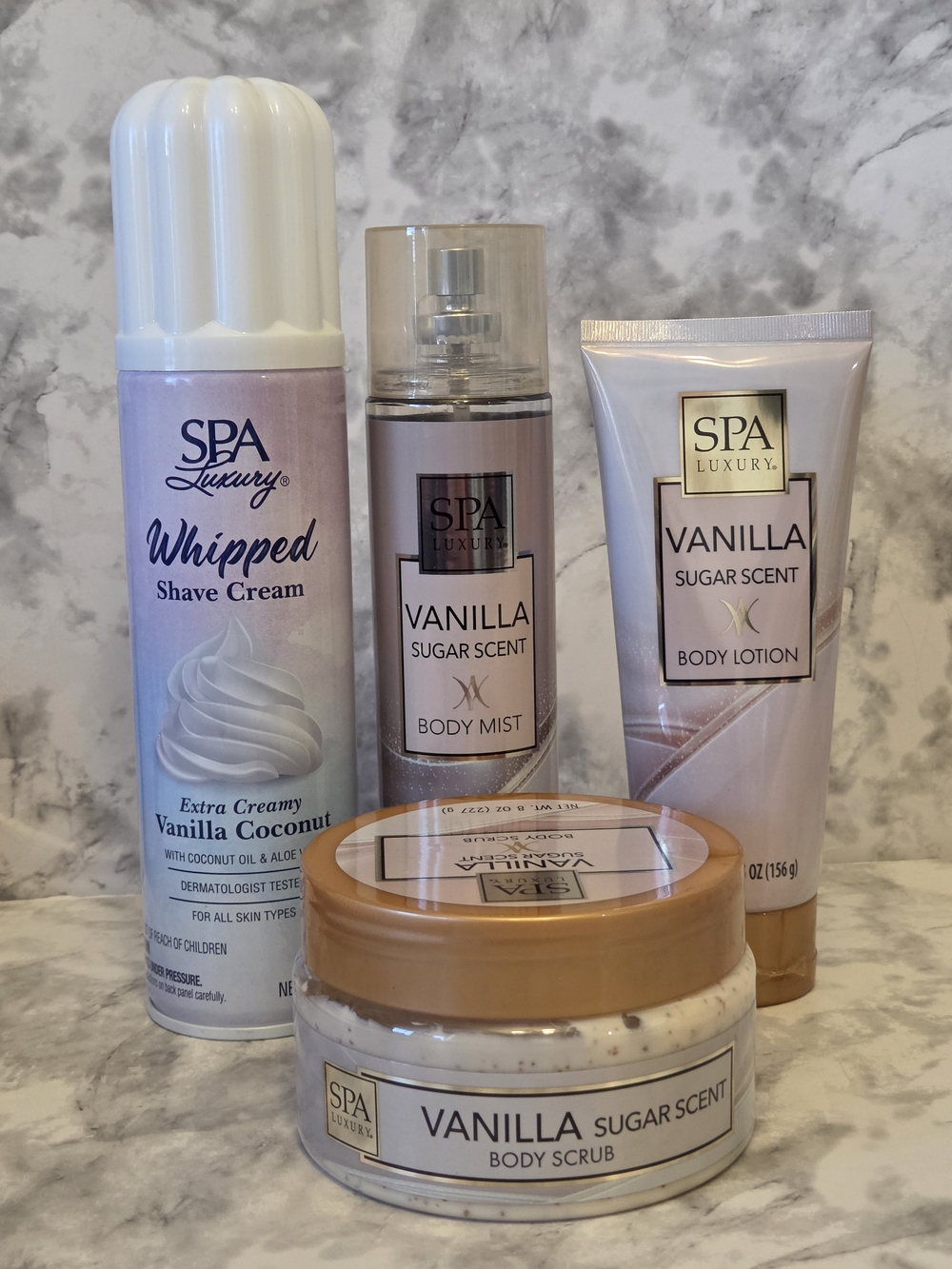 Vanilla Sugar Scent Body Care Set with Shaving Cream
